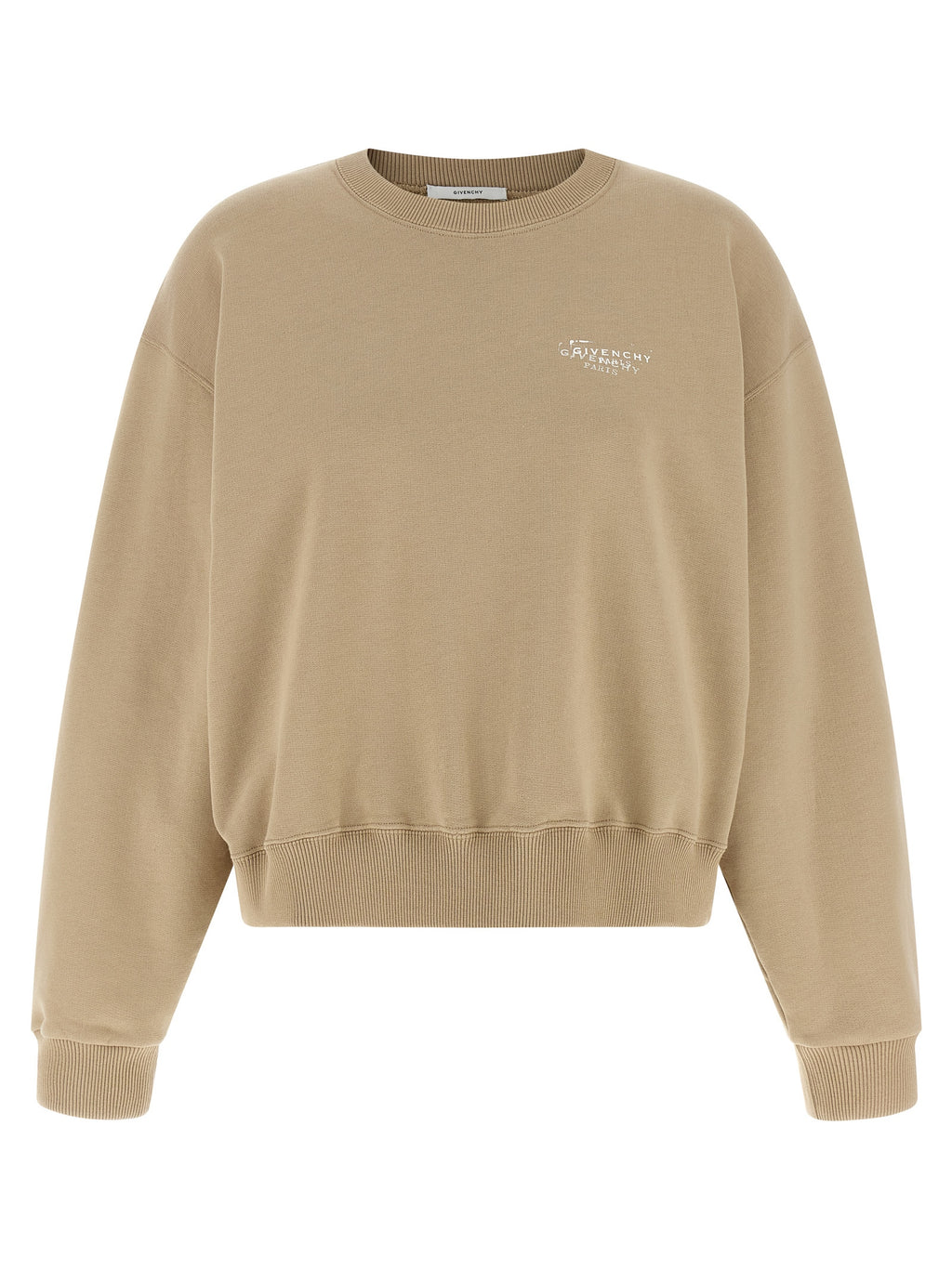 Beige Baumwoll-Sweatshirt