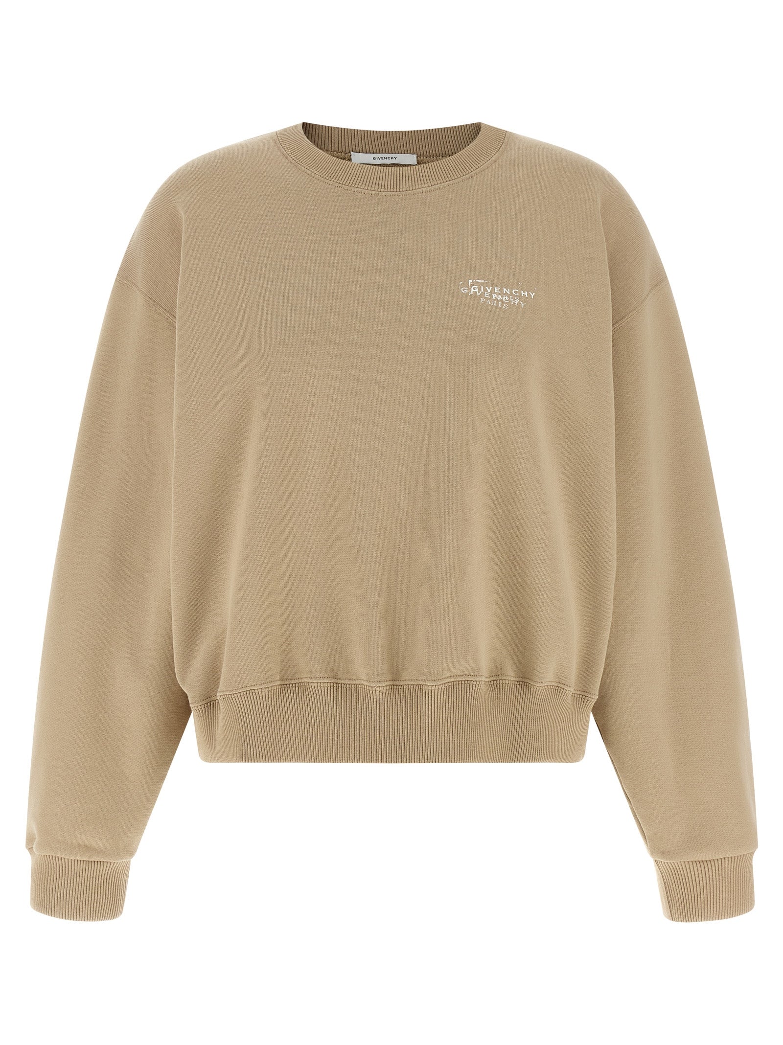 Beige Baumwoll-Sweatshirt