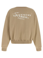 Beige Baumwoll-Sweatshirt