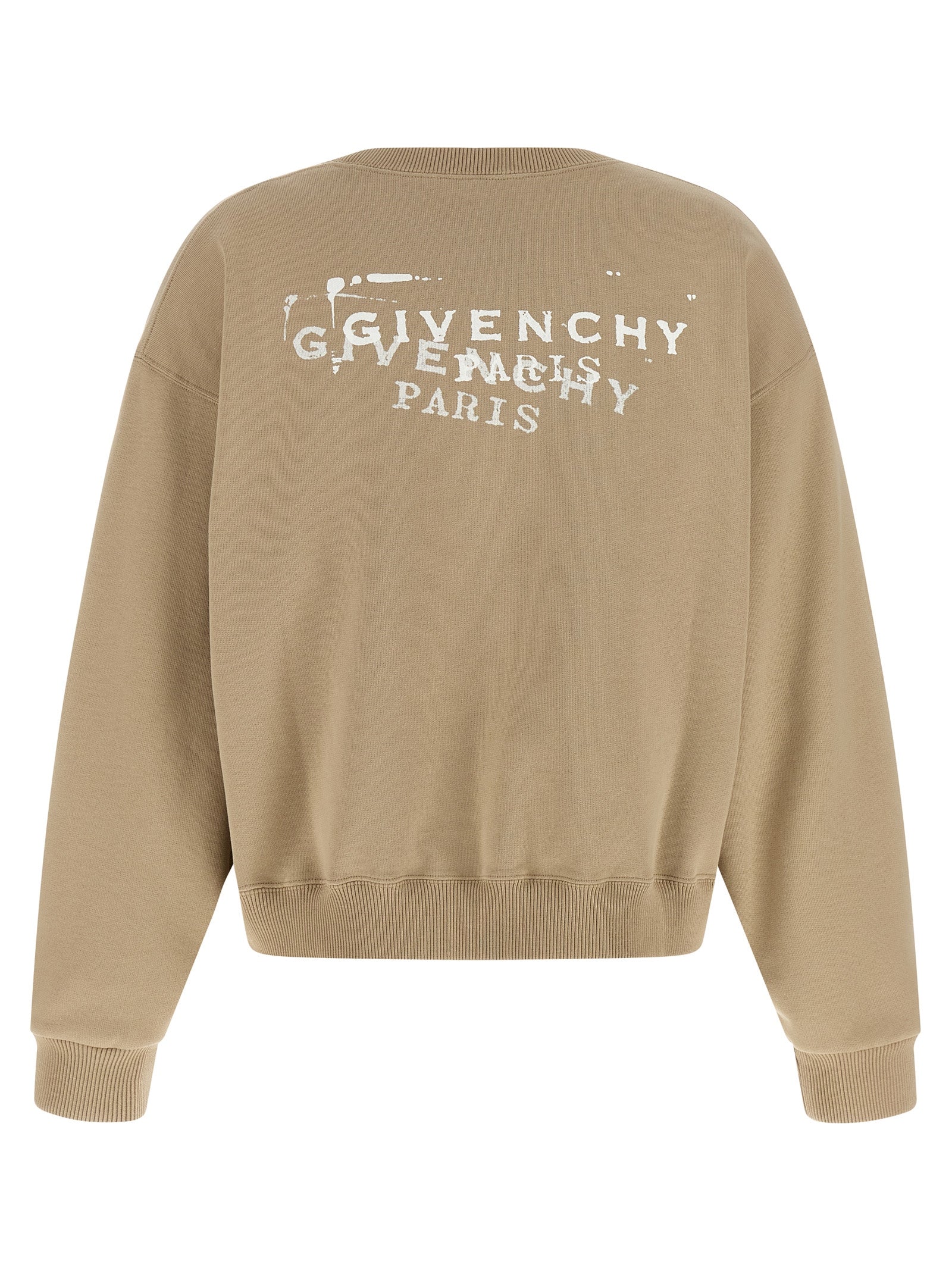 Beige Baumwoll-Sweatshirt