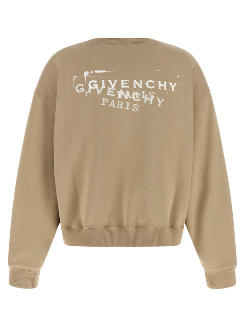 Beige Baumwoll-Sweatshirt