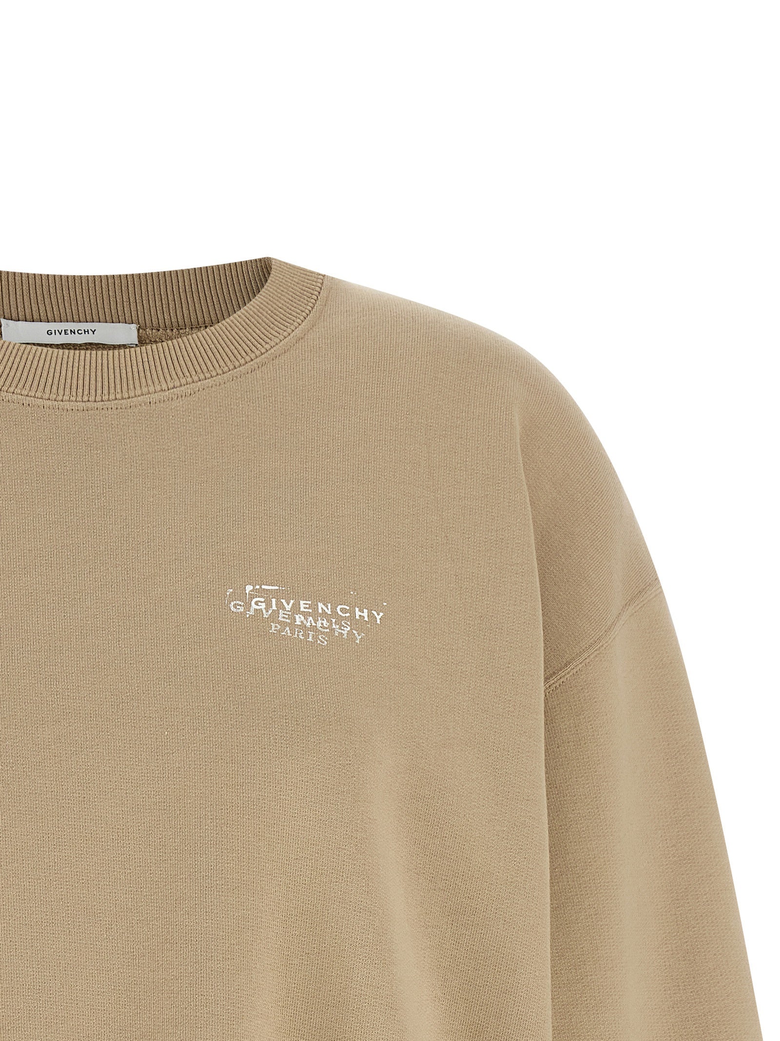 Beige Baumwoll-Sweatshirt