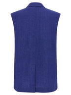 Blaue Leinen-Weste