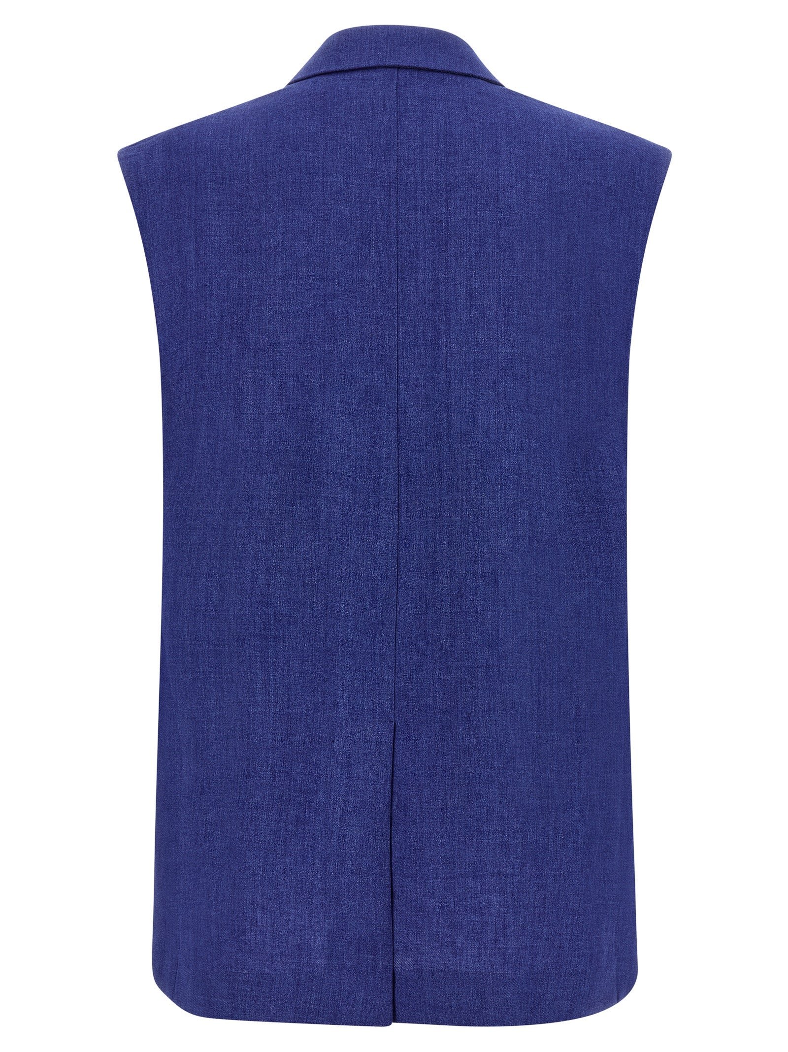 Blaue Leinen-Weste