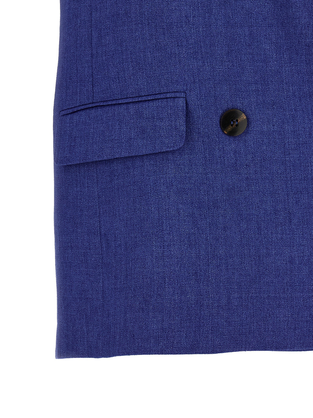 Blaue Leinen-Weste