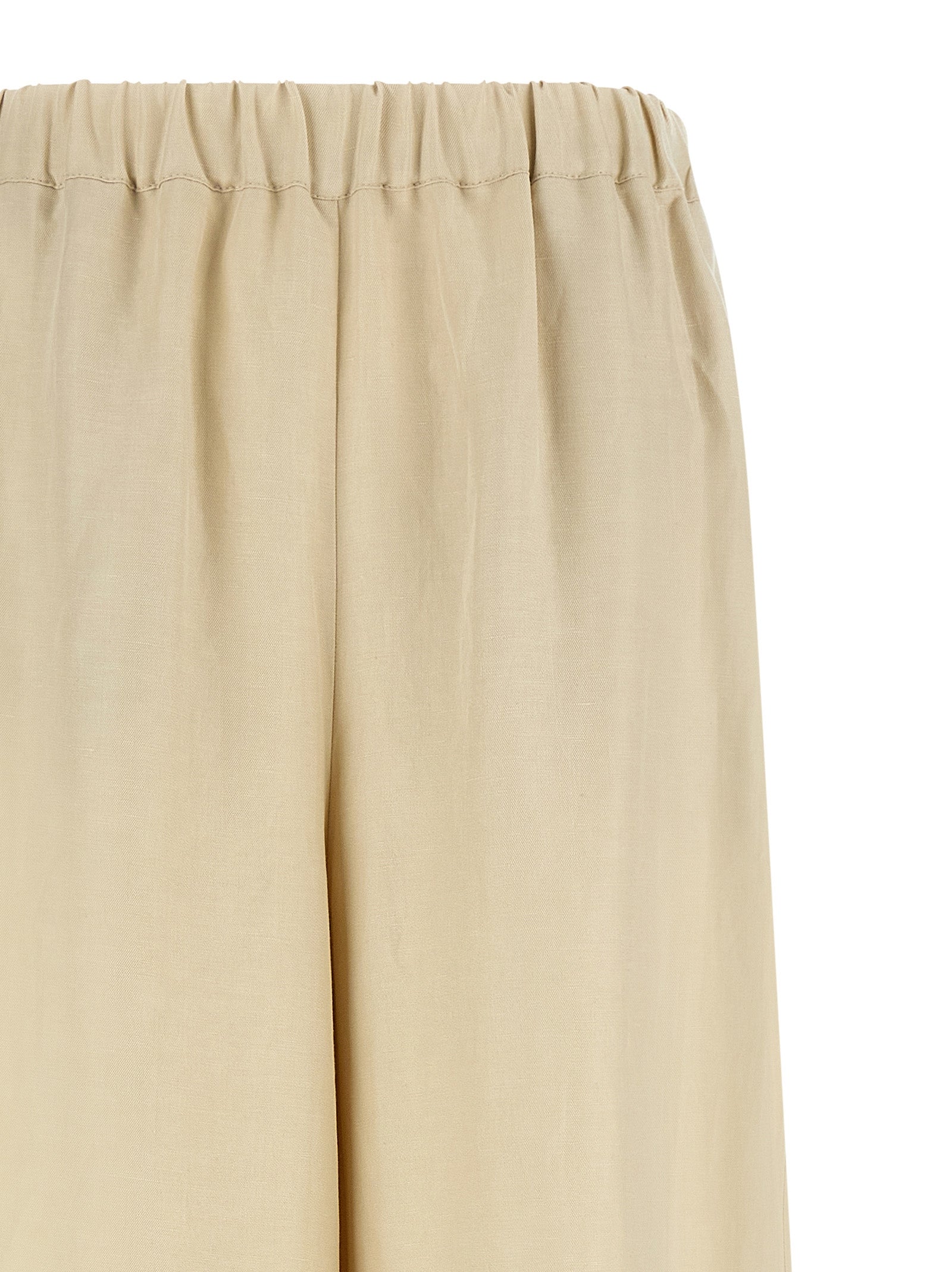 Beige Hose aus Leinen
