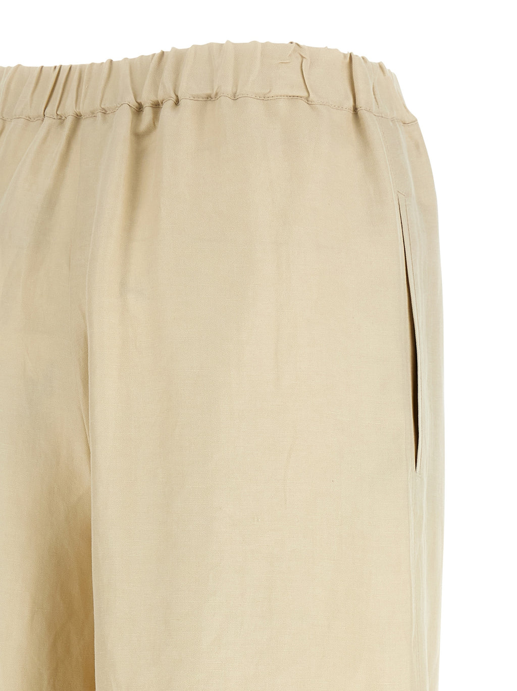 Beige Hose aus Leinen