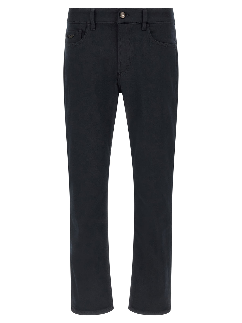 Blaue Jeans mit geradem Bein aus Polyester