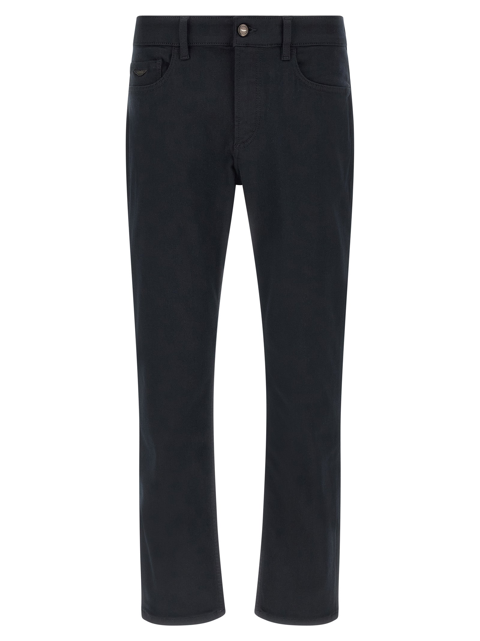 Blaue Jeans mit geradem Bein aus Polyester