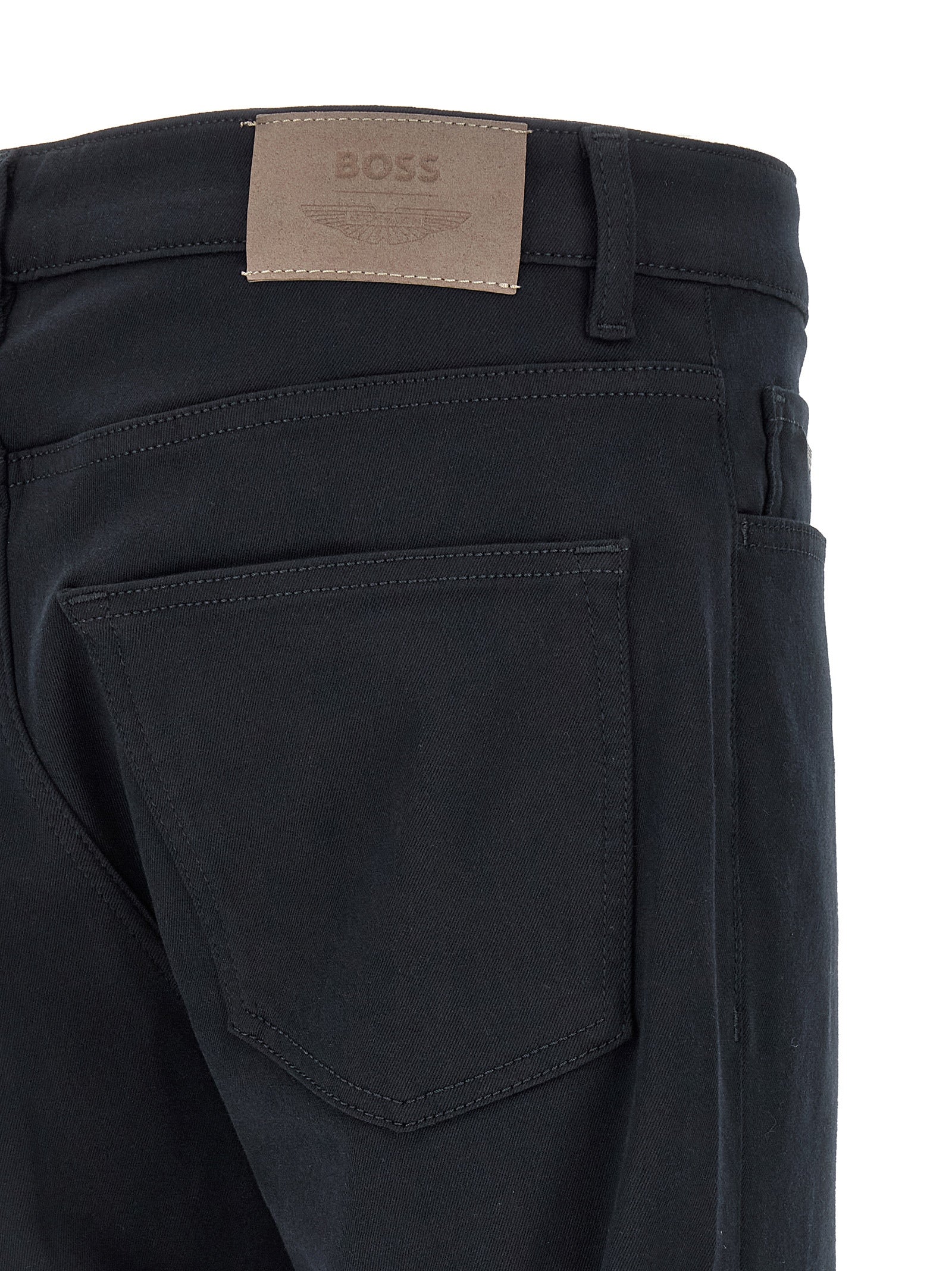 Blaue Jeans mit geradem Bein aus Polyester