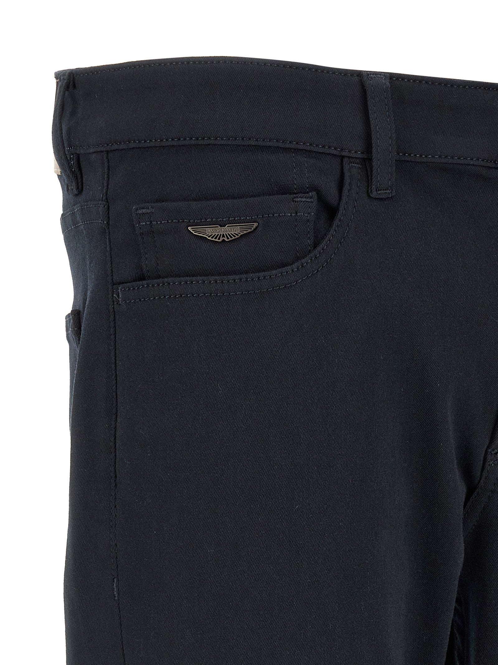 Blaue Jeans mit geradem Bein aus Polyester