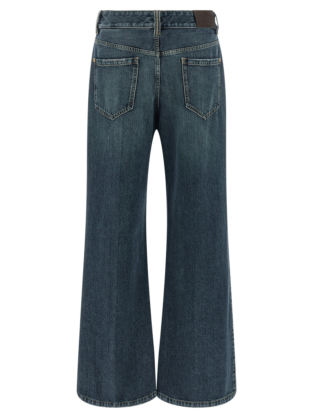 Blaue Schlagjeans aus Baumwolle