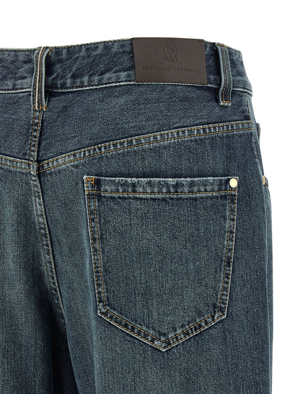 Blaue Schlagjeans aus Baumwolle