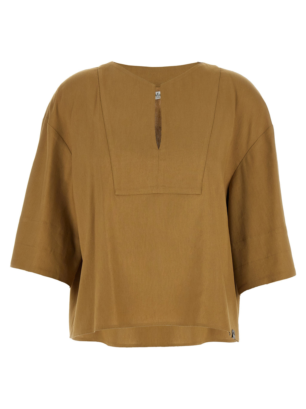 Bicolor Leinenbluse