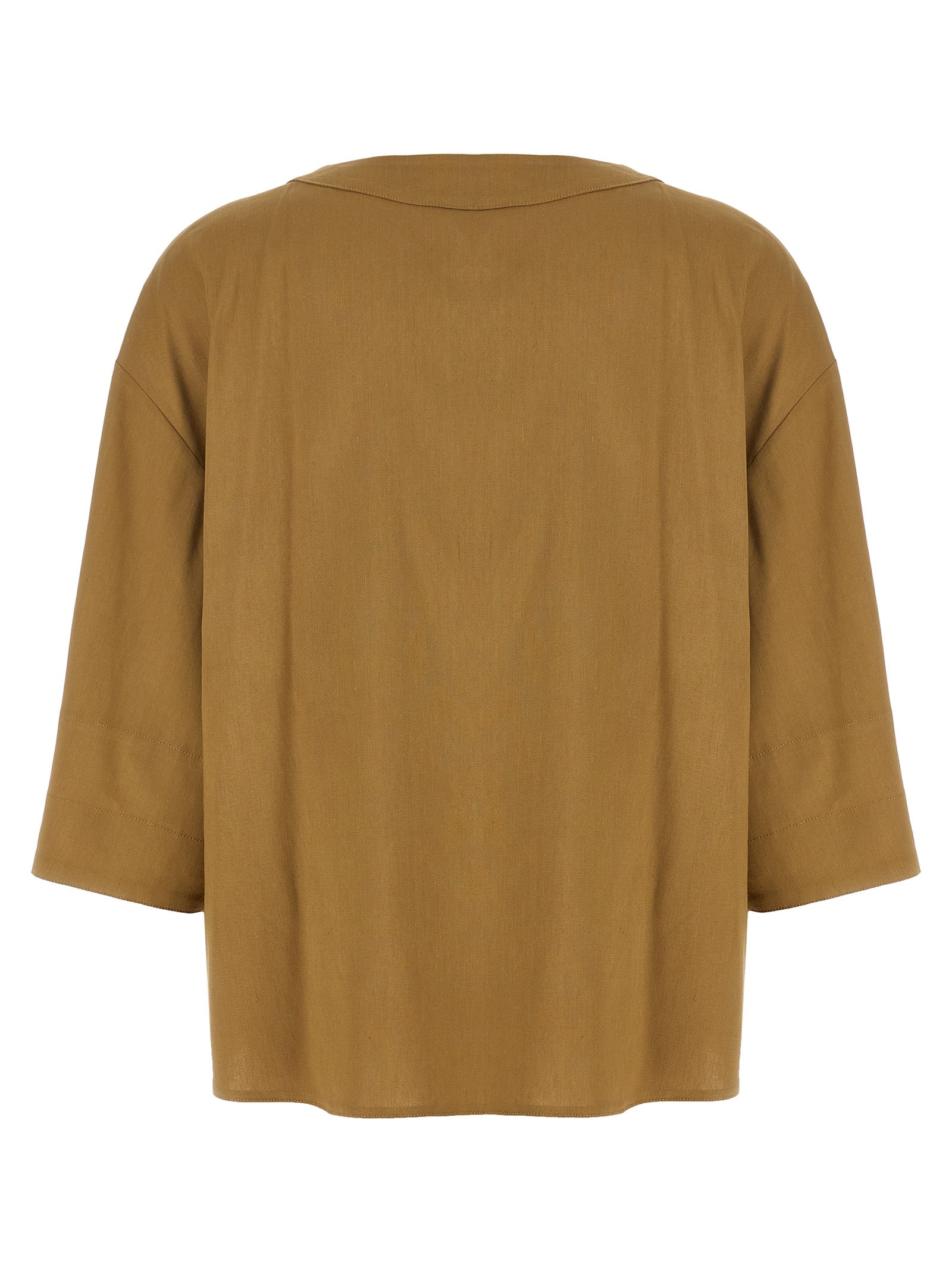 Bicolor Leinenbluse