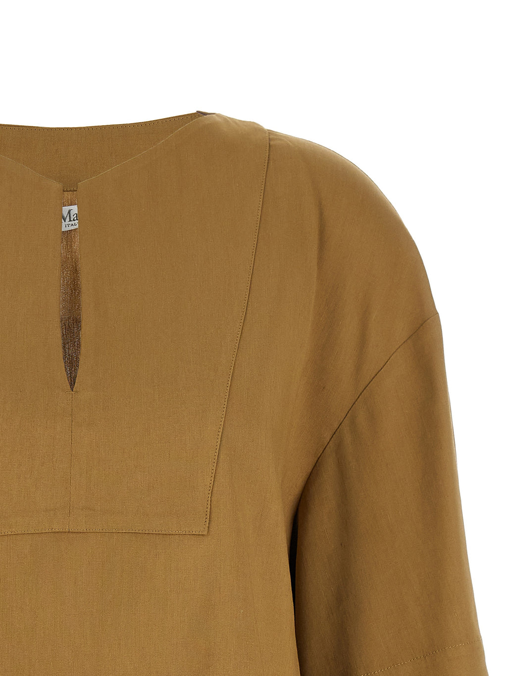 Bicolor Leinenbluse