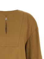 Bicolor Leinenbluse