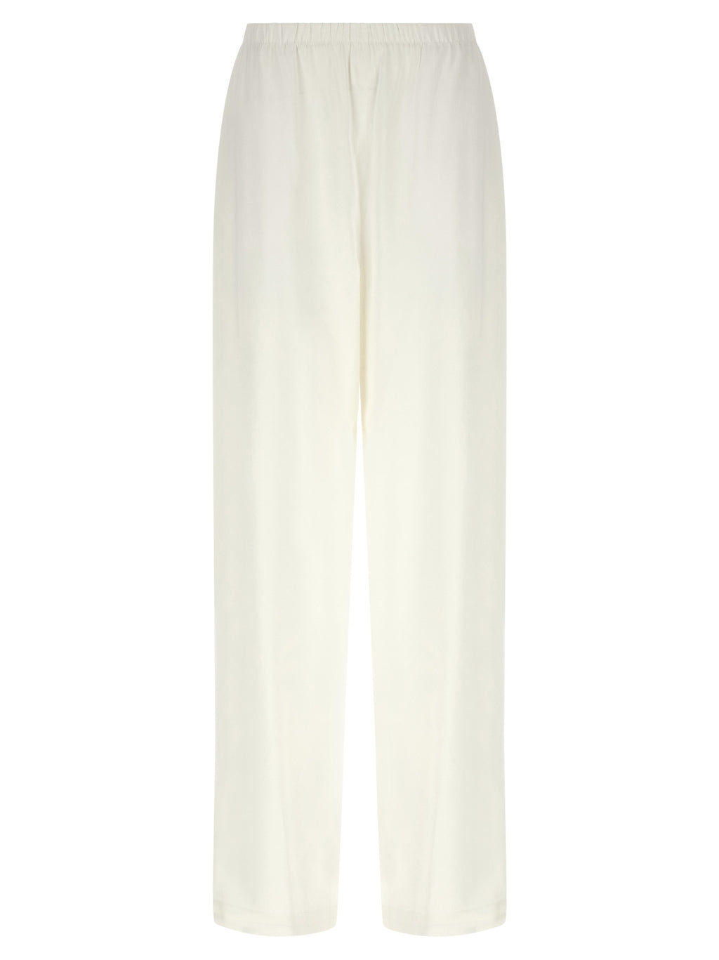 Weiße Leinen-Freizeithose
