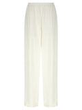 Weiße Leinen-Freizeithose