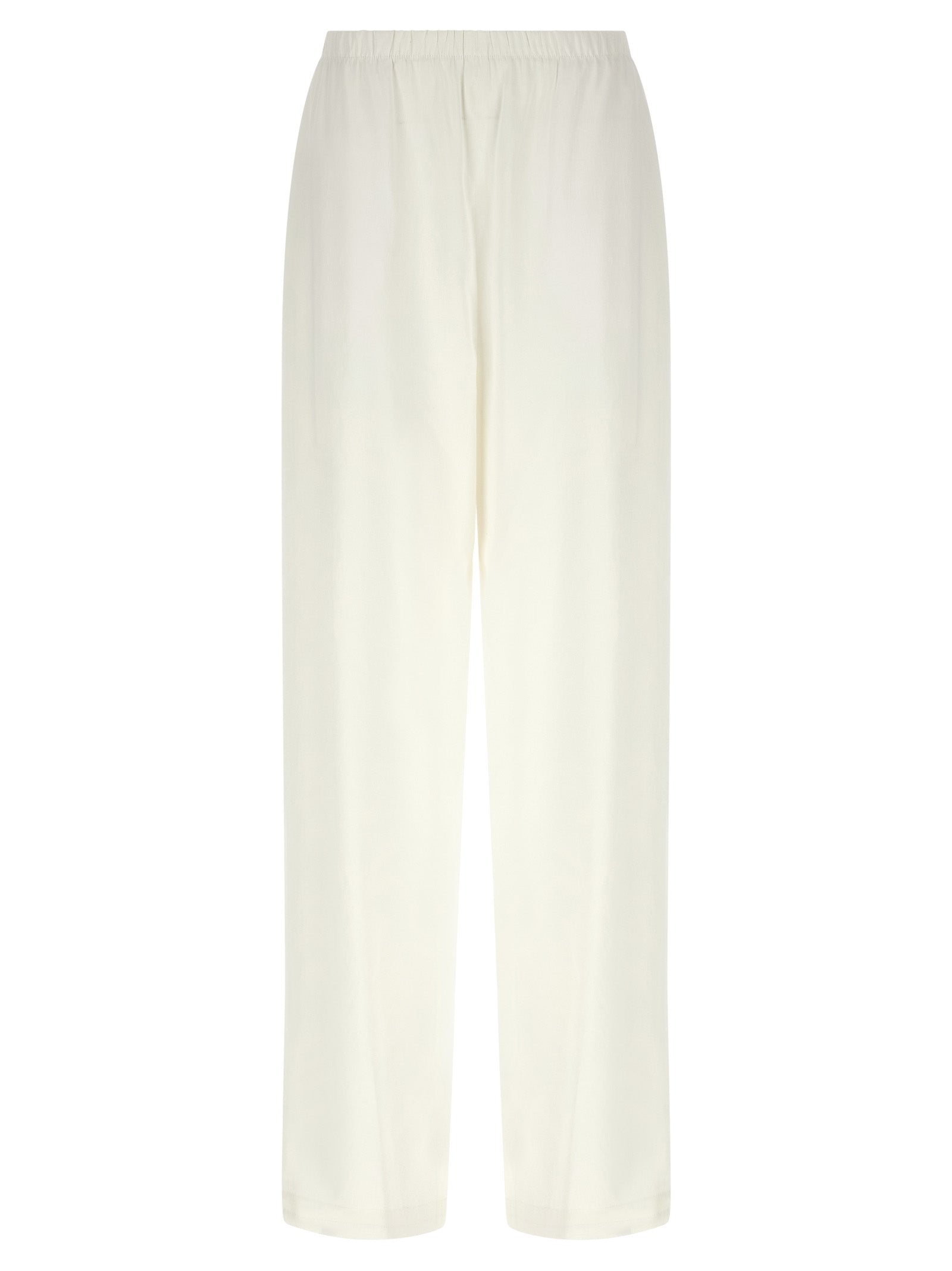 Weiße Leinen-Freizeithose