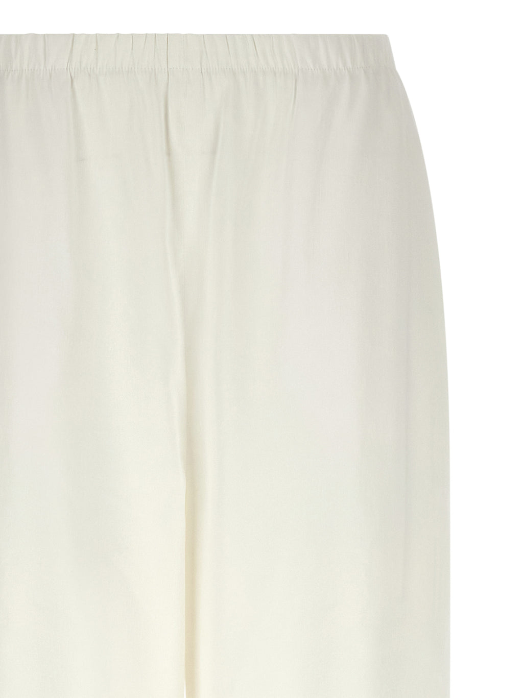 Weiße Leinen-Freizeithose