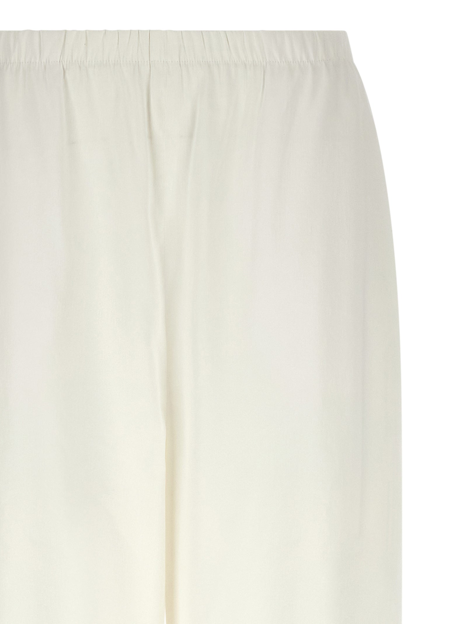Weiße Leinen-Freizeithose