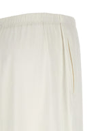 Weiße Leinen-Freizeithose