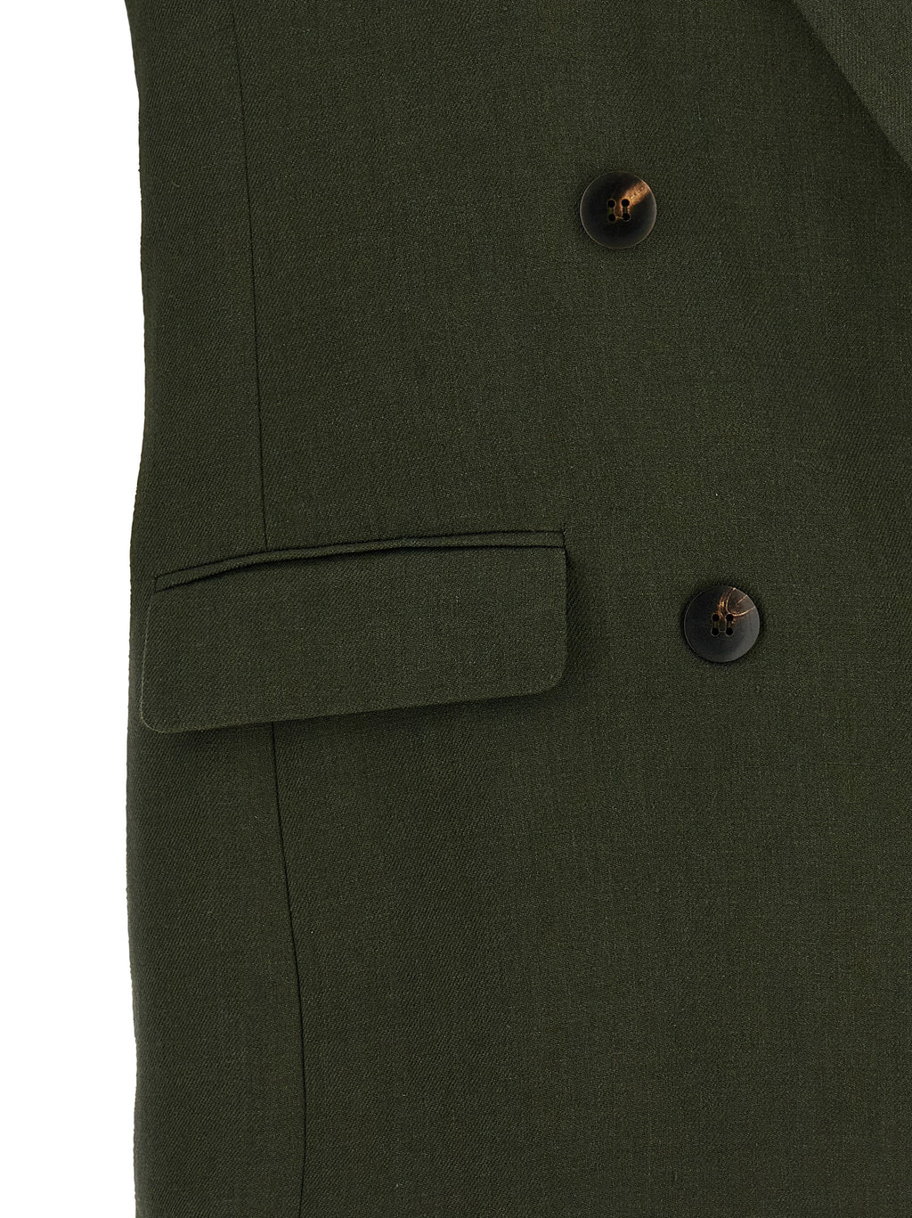 Ärmellose Zweifarbige Leinenjacke