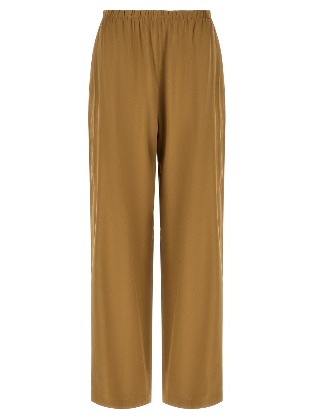 Beige Leinen Freizeithose