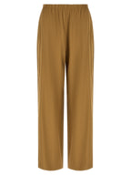 Beige Leinen Freizeithose