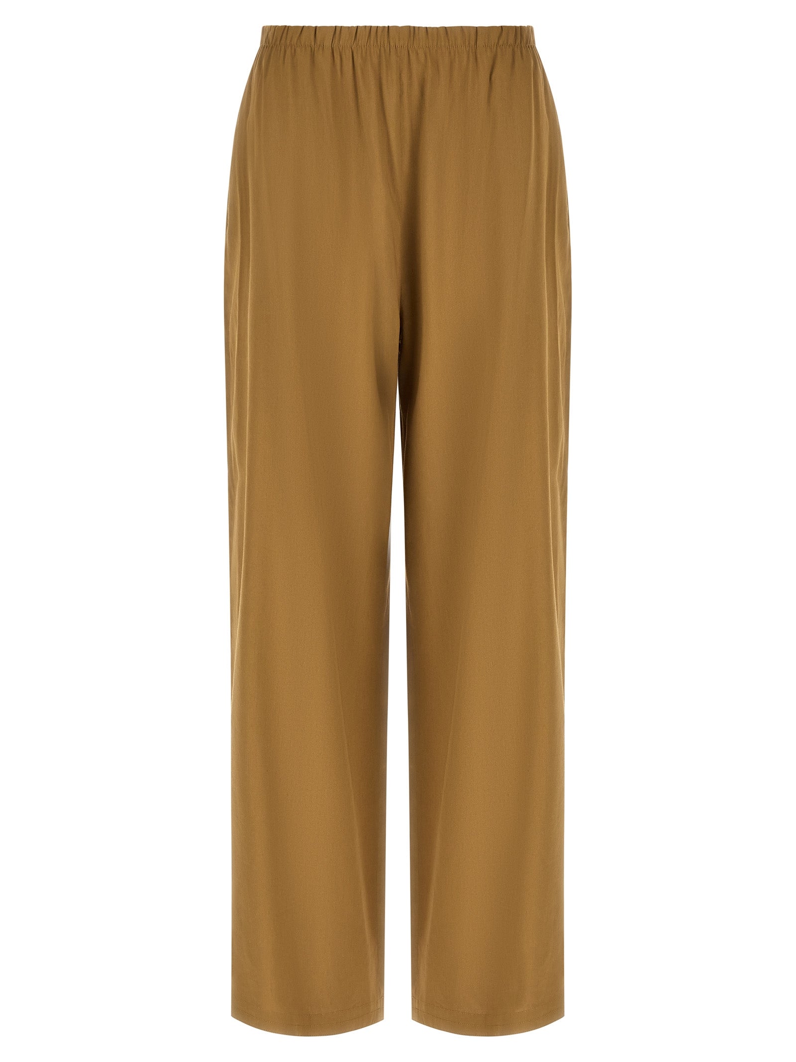 Beige Leinen Freizeithose