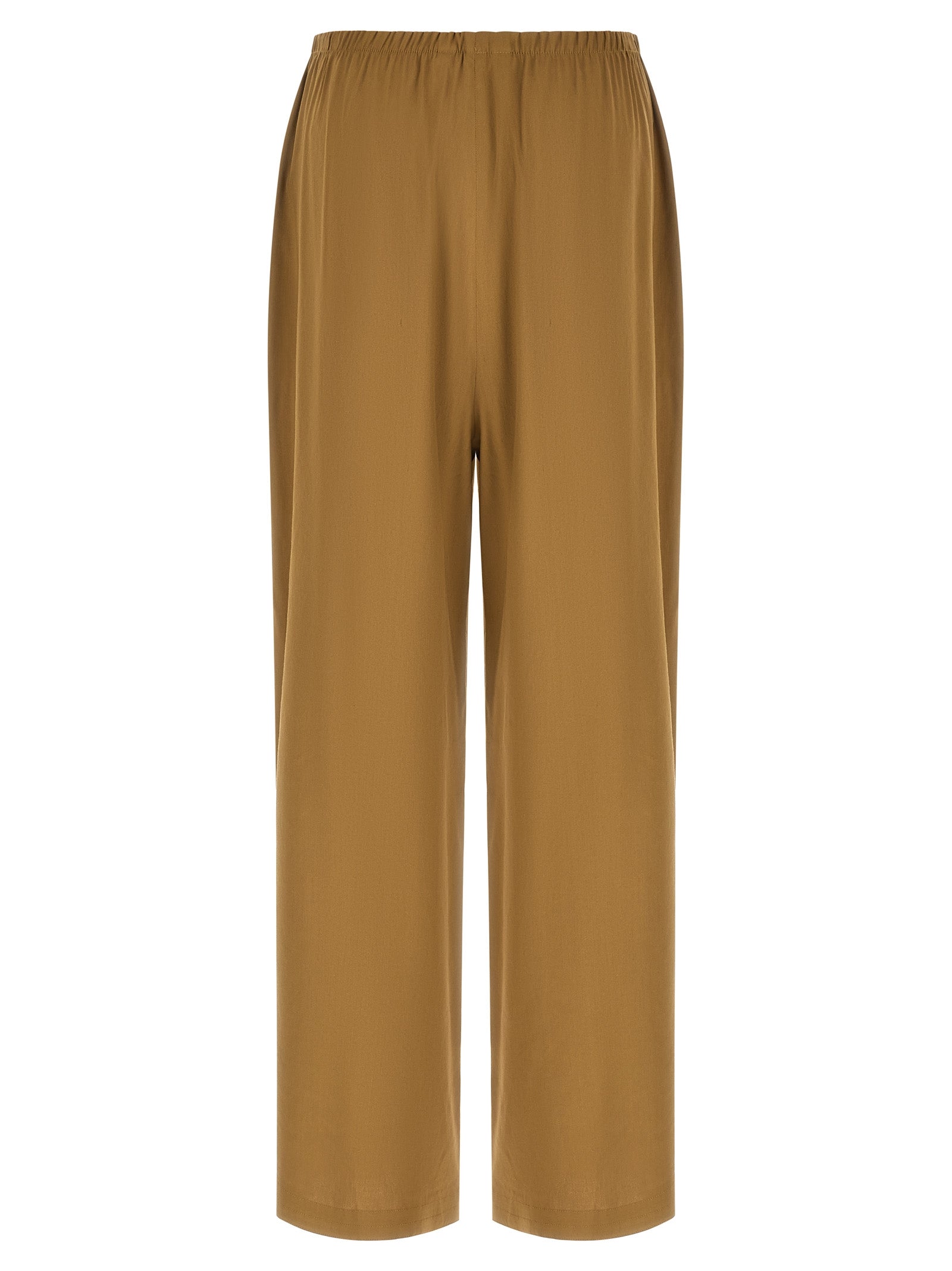 Beige Leinen Freizeithose