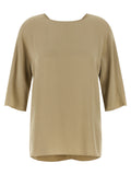 Beige Seidenbluse