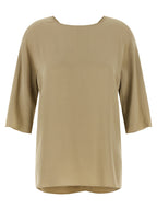 Beige Seidenbluse