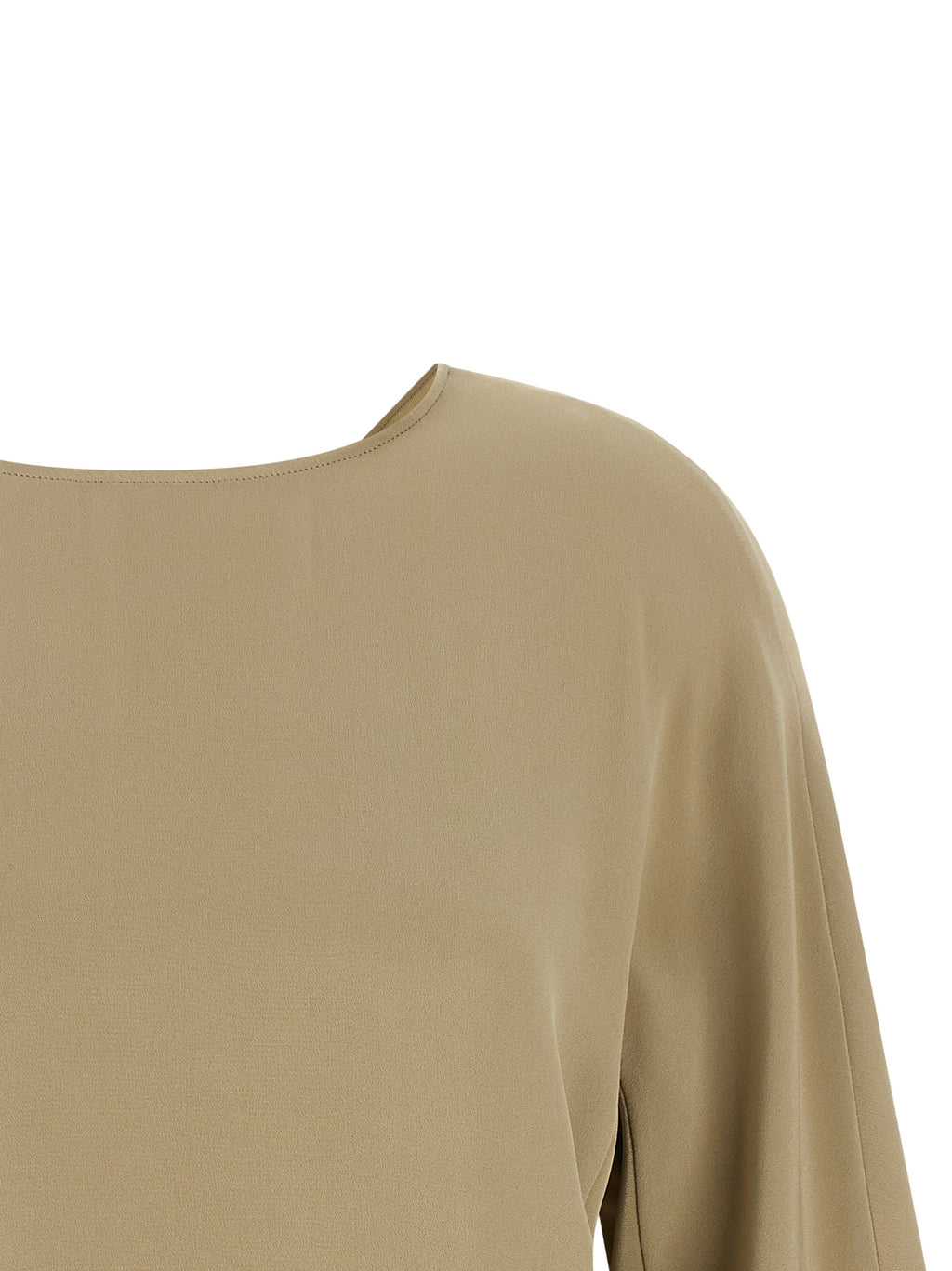 Beige Seidenbluse