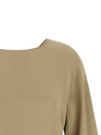 Beige Seidenbluse