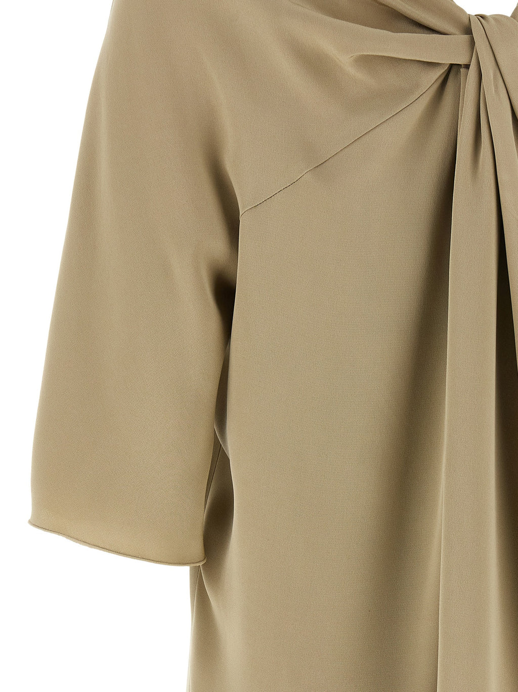 Beige Seidenbluse