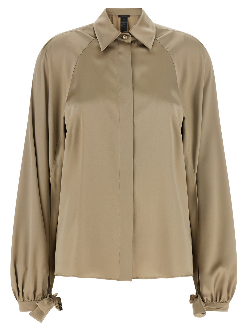 Beige Seidenbluse