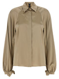 Beige Seidenbluse
