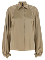 Beige Seidenbluse