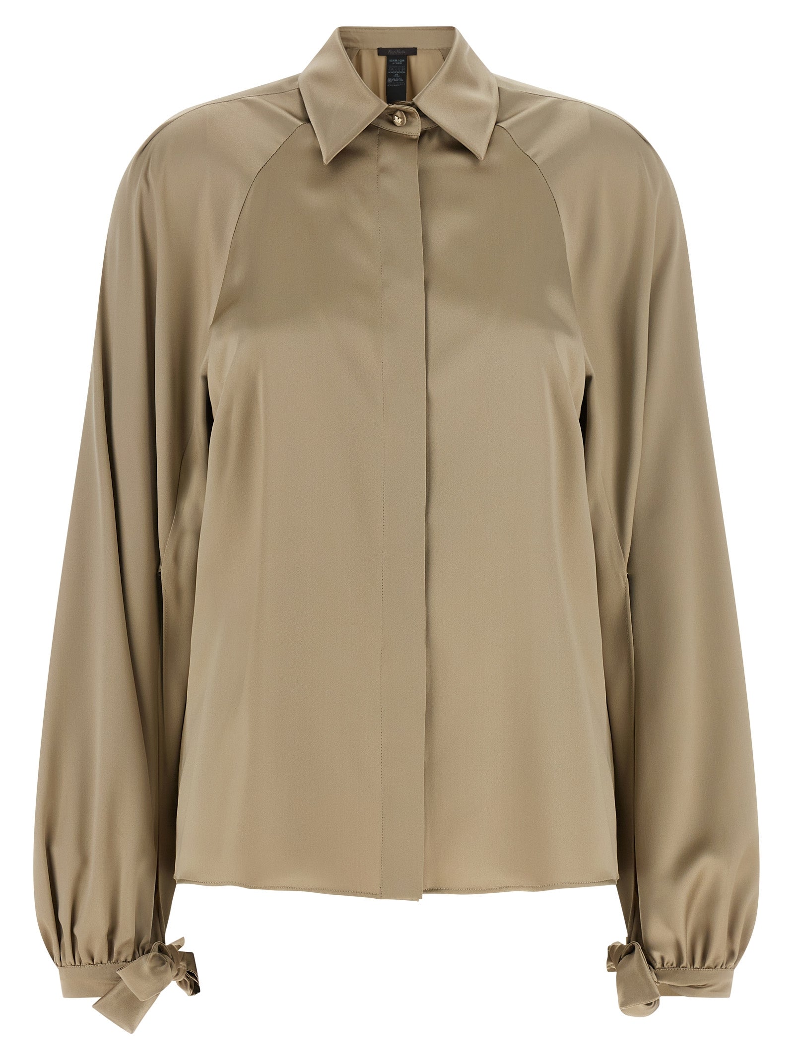 Beige Seidenbluse