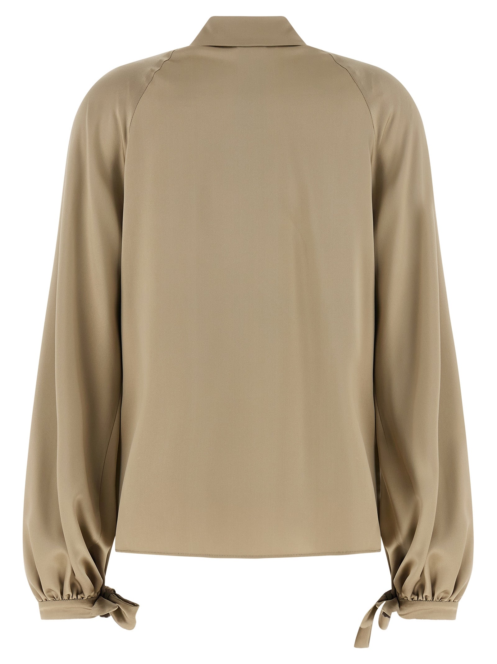 Beige Seidenbluse