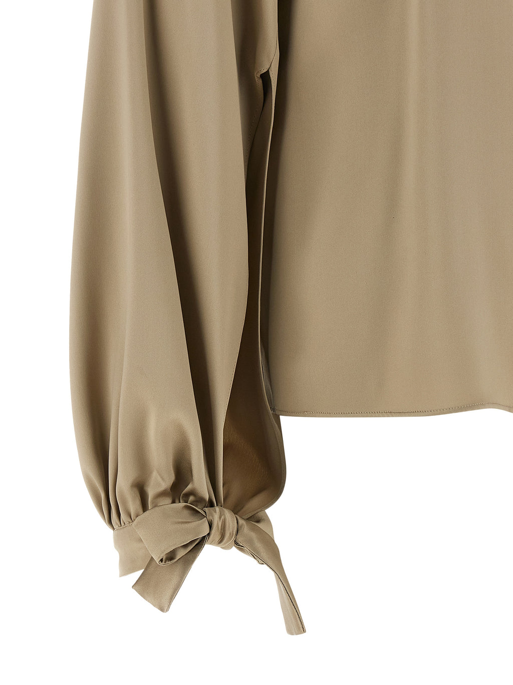 Beige Seidenbluse