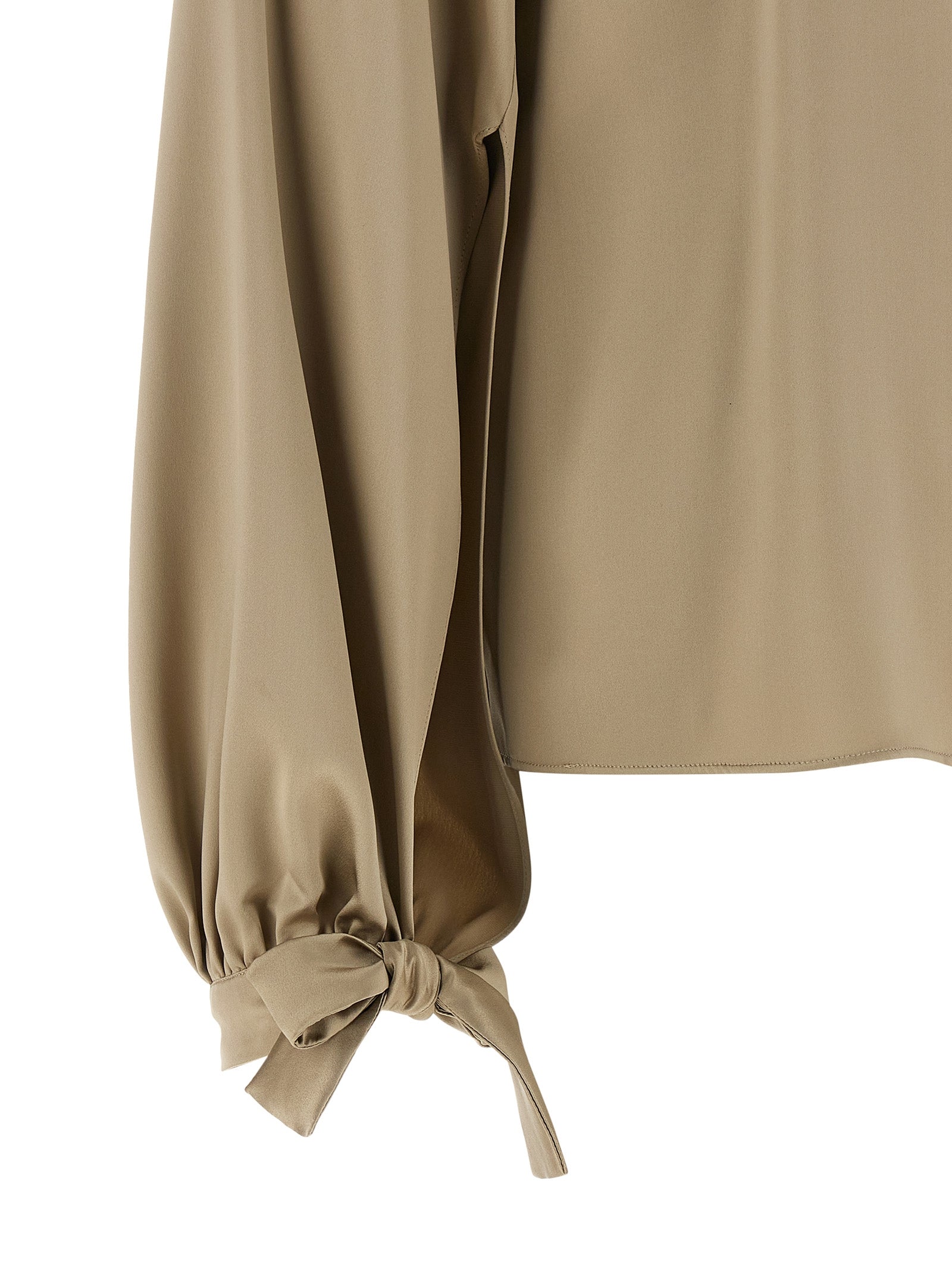 Beige Seidenbluse
