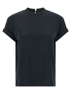 Blaues Baumwoll-T-Shirt