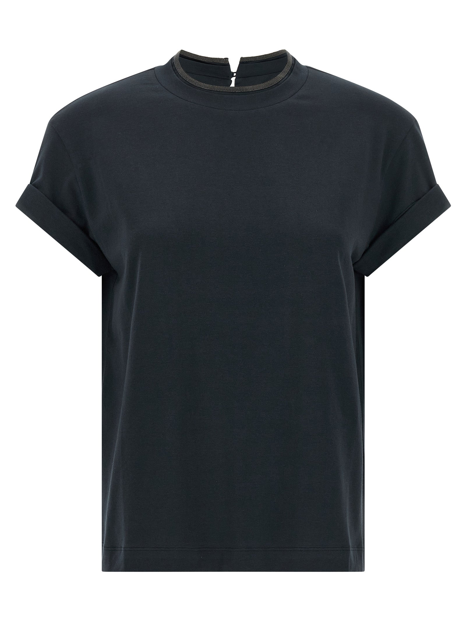 Blaues Baumwoll-T-Shirt
