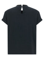 Blaues Baumwoll-T-Shirt
