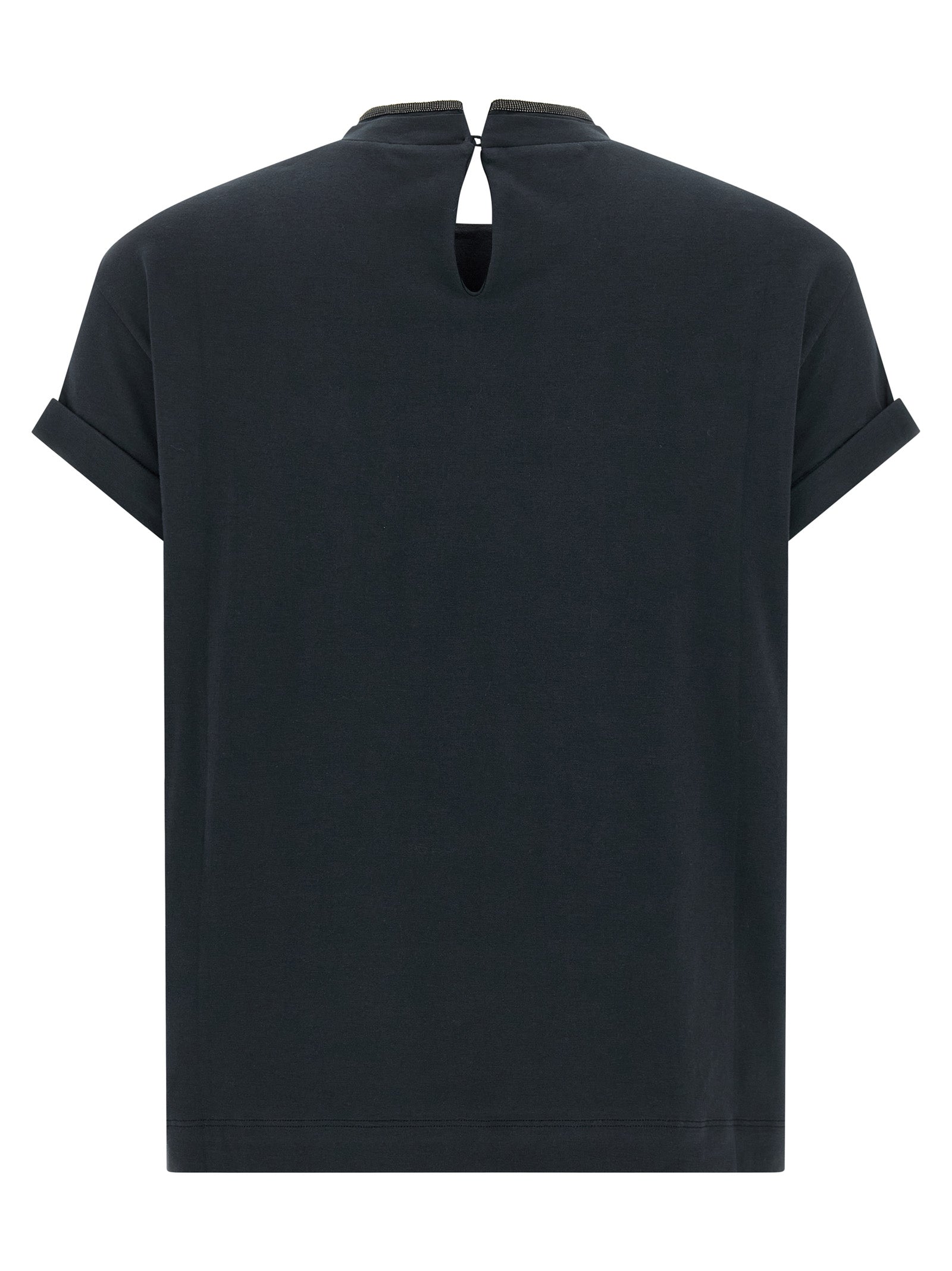 Blaues Baumwoll-T-Shirt