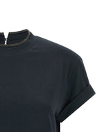 Blaues Baumwoll-T-Shirt