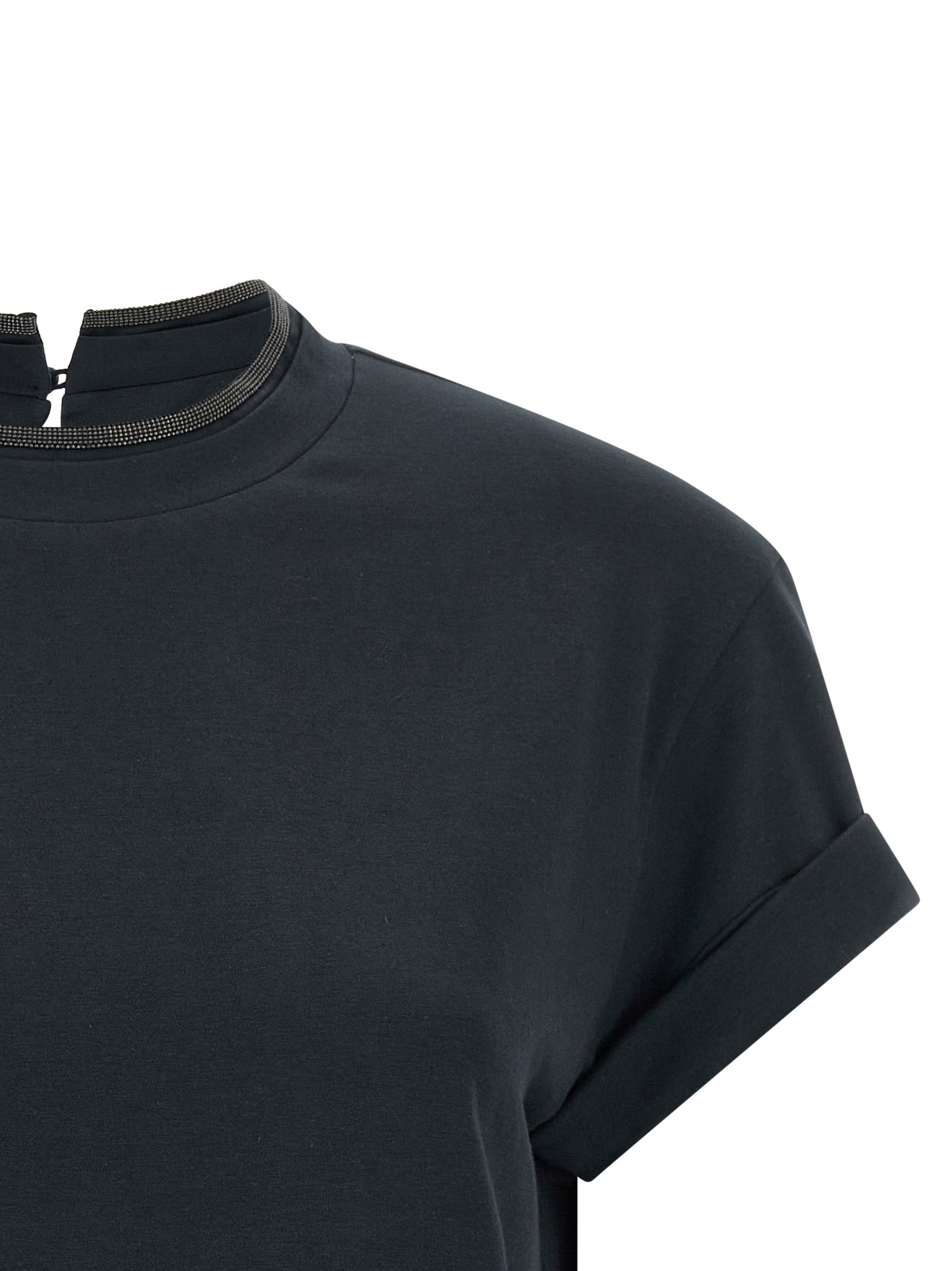 Blaues Baumwoll-T-Shirt